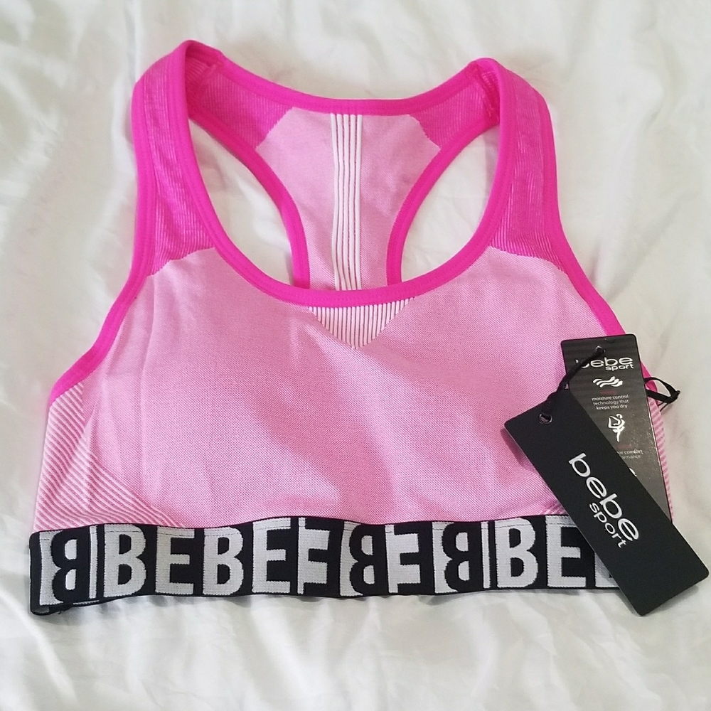 Bebe Pink Sports Bra